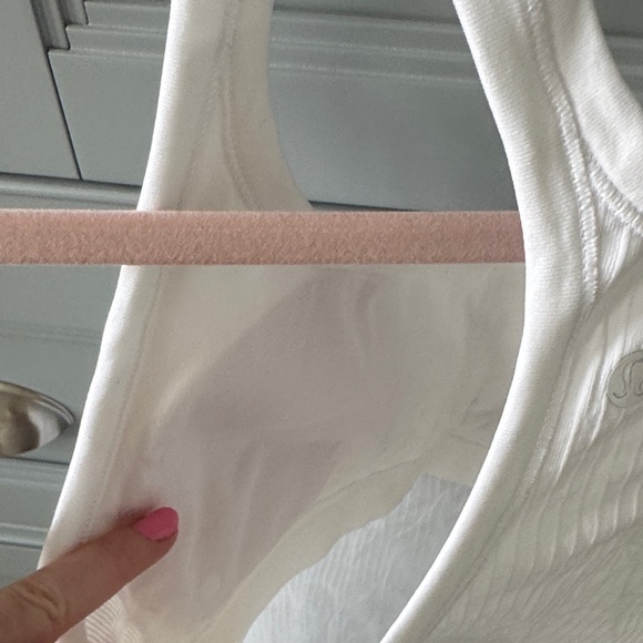 lululemon athletica White Ribbed Racerback Tank - Picture 4 of 4